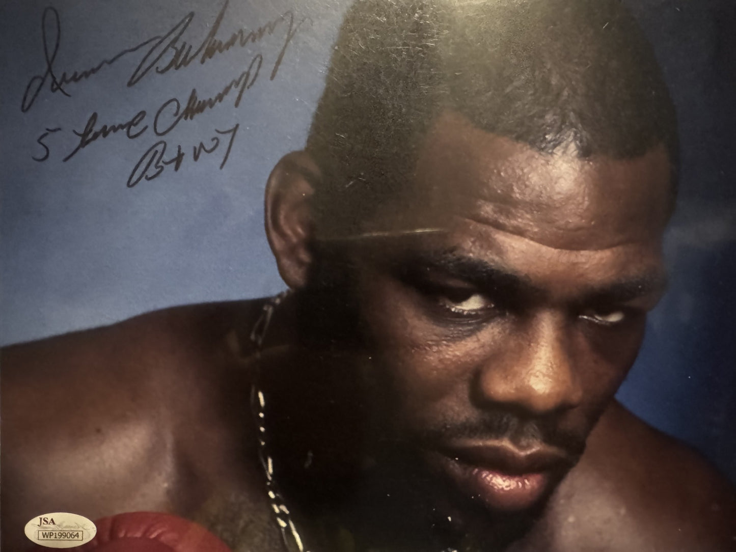 Iran Barkley signed autographed Boxing photo 8x10 size COA