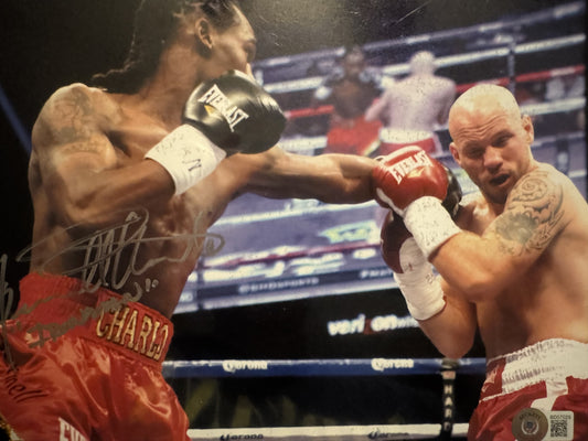 Jermell Charlo signed autographed Super Rare "ironman" boxing photo. COA