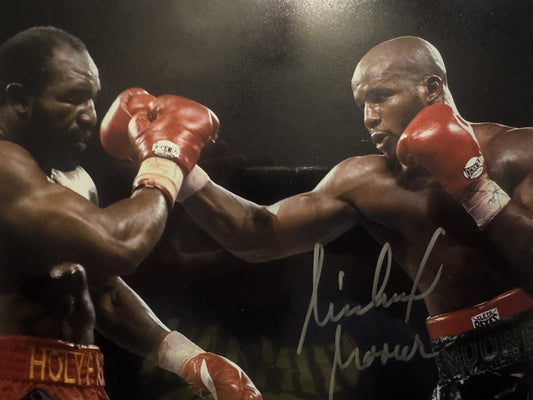 Michael Moorer signed autographed rare Boxing 8x10 size photo COA.