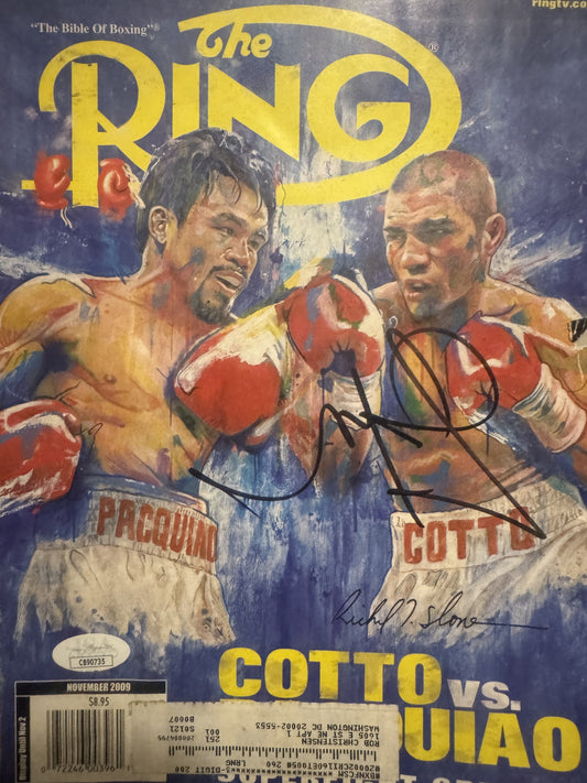 Miguel Cotto signed autographed Boxer Super Rare full spanish magazine. COA