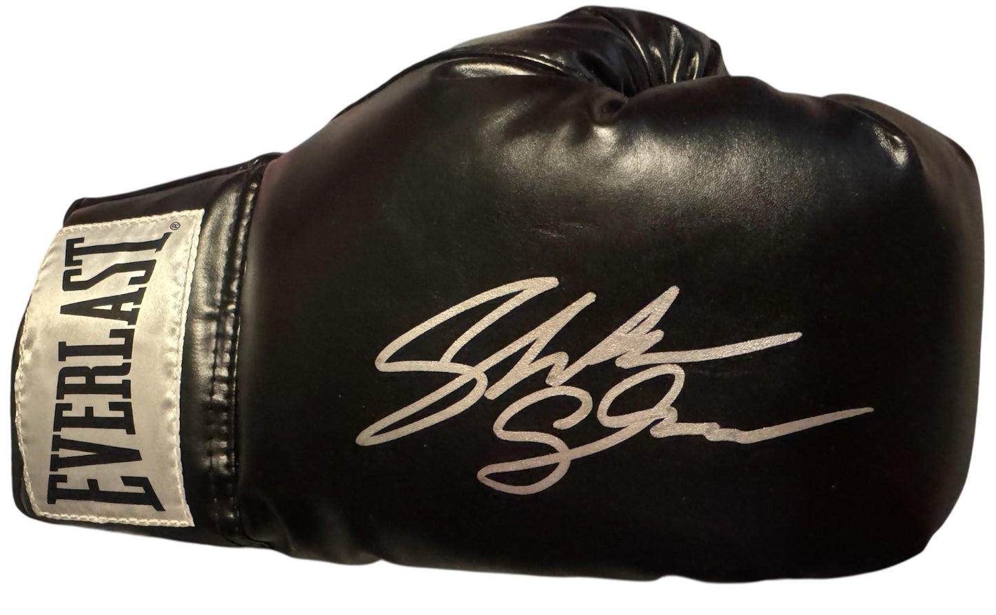 Shakur Stevenson Autographed Signed Black Everlast Boxing glove. COA