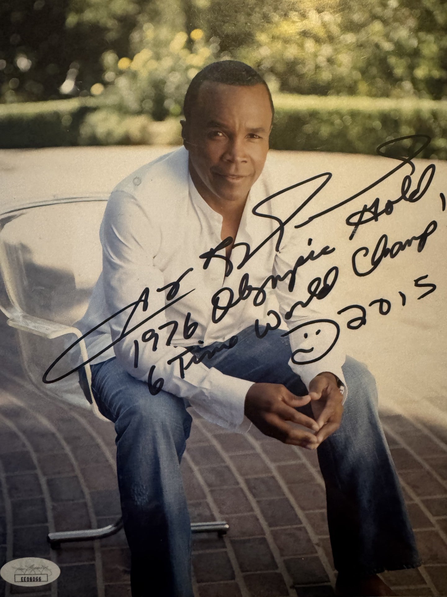 Sugar Ray Leonard signed autographed inscribed Boxing 8x10 Photo COA.